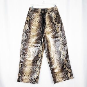 PRETTYLITTLETHING snakeskin culotte pants